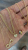 Three Tone Gold Three Love Rings Necklace