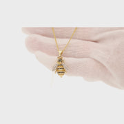 14 Karat Gold & CZ Bee Charm