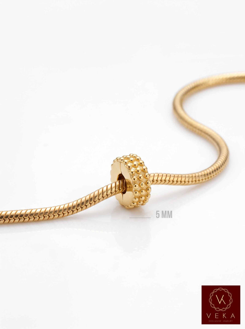 14K Gold Moments Studded Clip Charm for Charm Bracelets