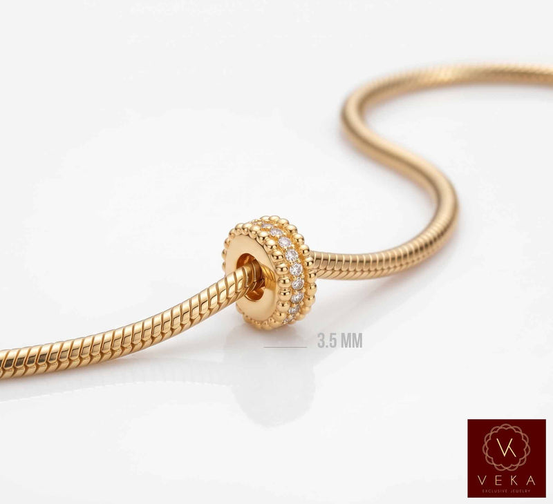 14K Gold Energy Brake Glint Mini Slide Charm