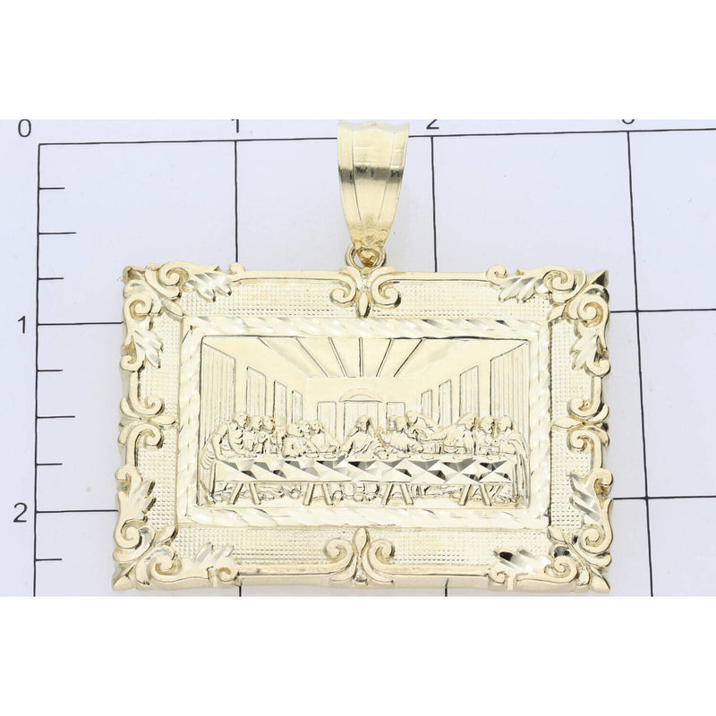 10K Gold "Last Supper" Rectangle Charm