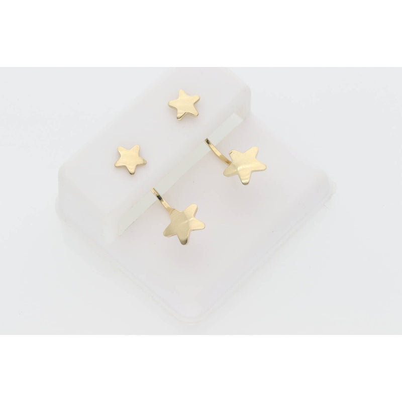 14 Karat Gold Heart Half Hoop Earring W:2.2