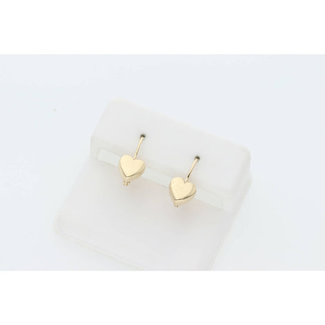 14 Karat Gold Heart Small Hoops Earring W:1.8