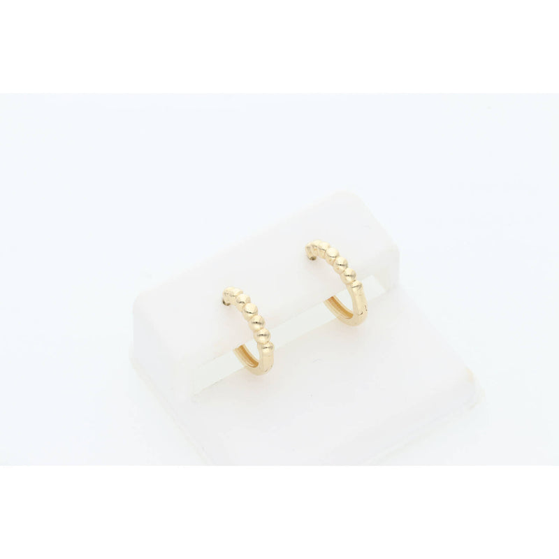 14 Karat Gold Small Hoops Design Earring W:1.6