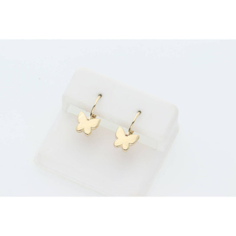 14 K Gold Butterfly Earring W:1.8