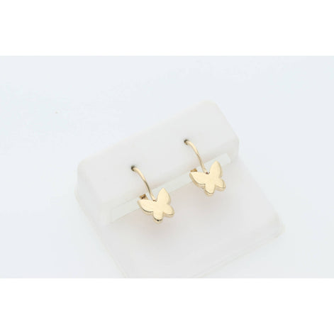 14 K Gold Butterfly Earring W:1.8