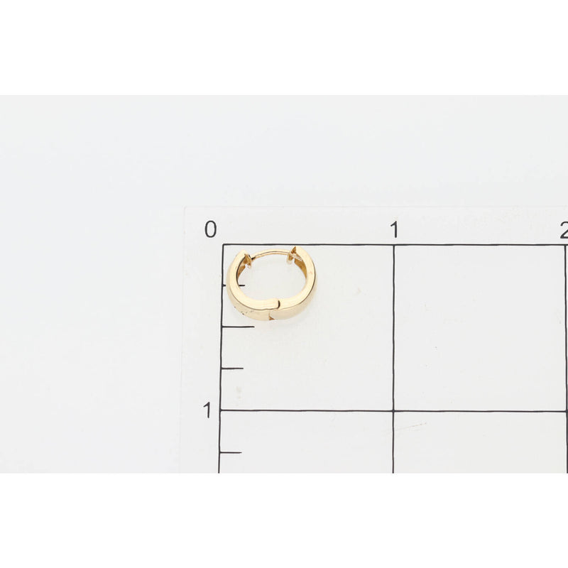 14 K Gold Cut Tiny Hoops  W:1.5