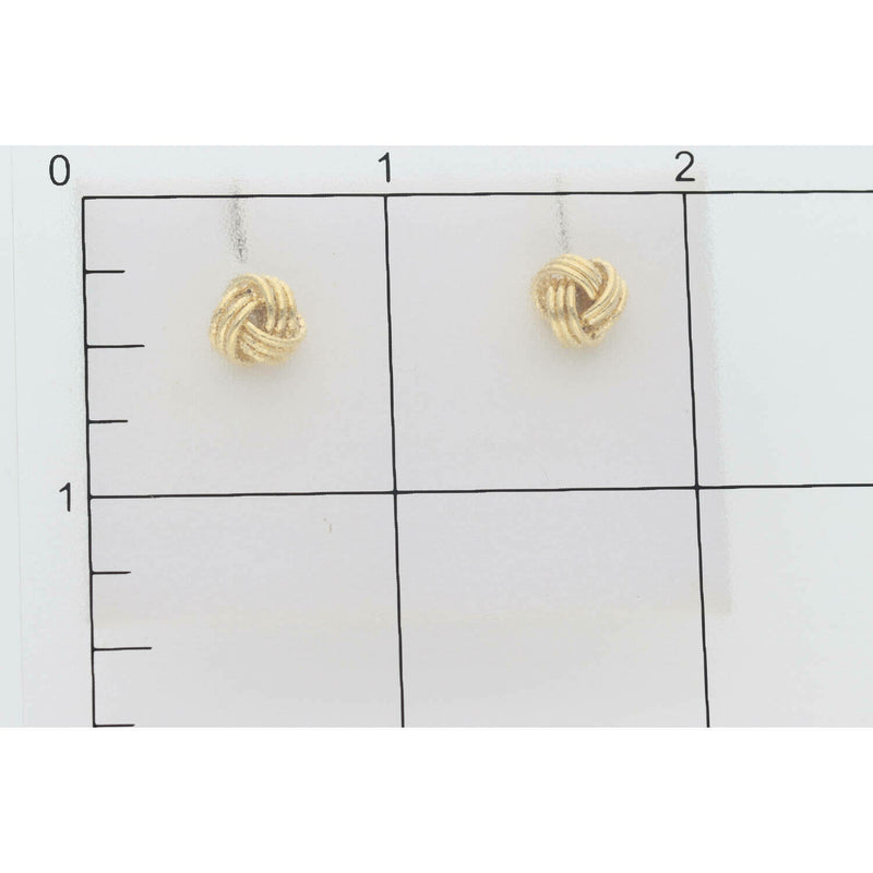 10 Karat Gold Tiny Knot Earrings W: 1