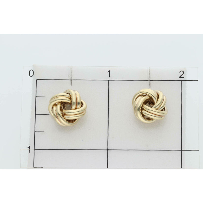 14 Karat Gold Double Knots Earrings W: 2.5