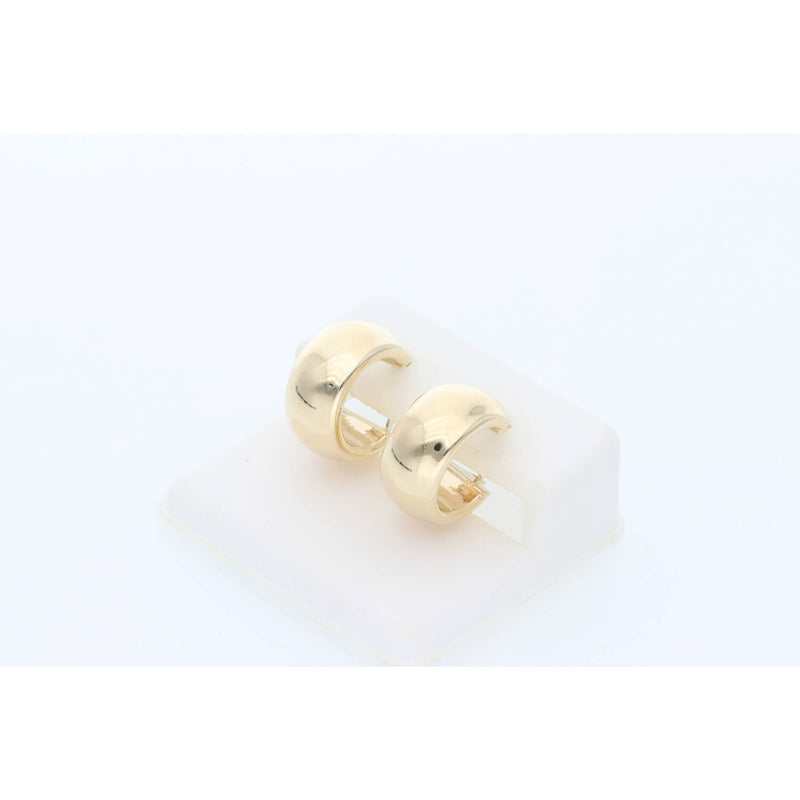 14 Kt G Wide Plain Hoops X-Small Ear W:2.8