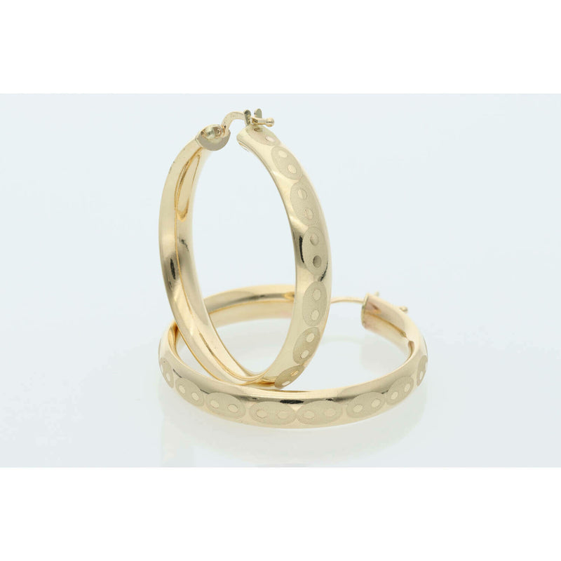 14K Gold Medium Earring Design W:6.1