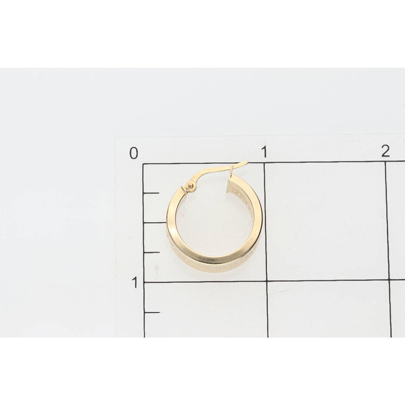 14 Karat Gold Thick Maze Hoops Earring W:3