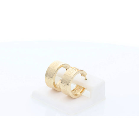 14 Karat Gold Thick Maze Hoops Earring W:3