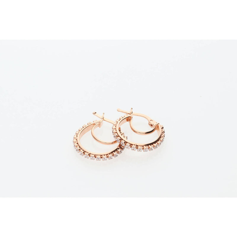 10K Rose Gold Hoops Earring  W:2.5