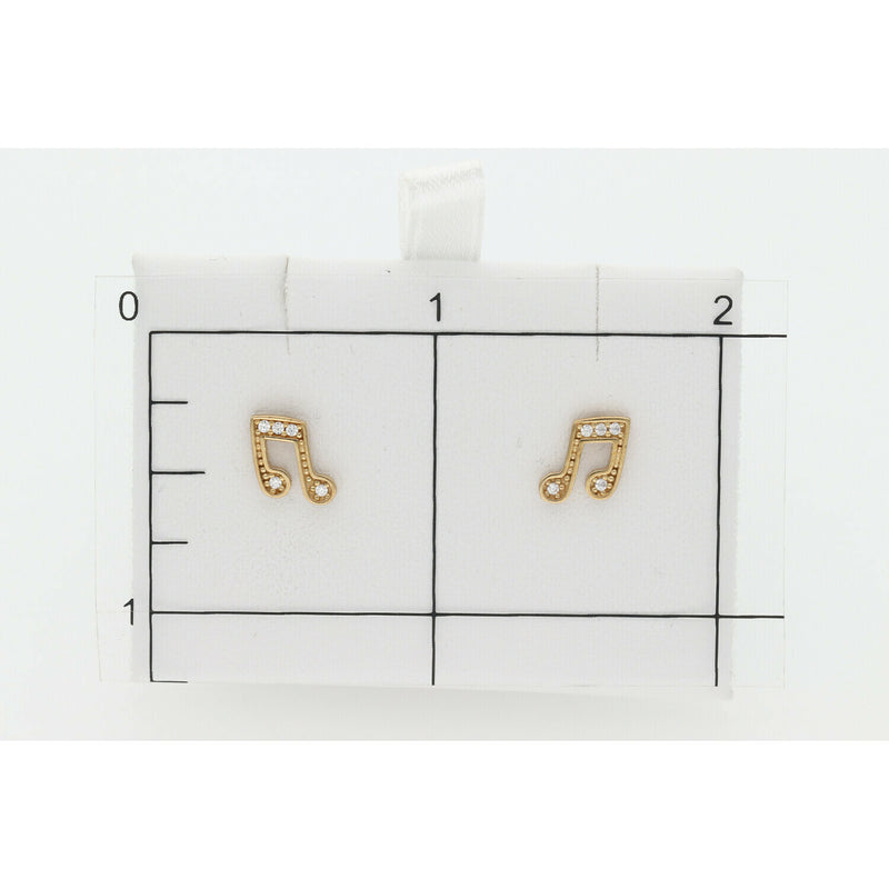 10 karat Gold Musical Earrings W: 1.1