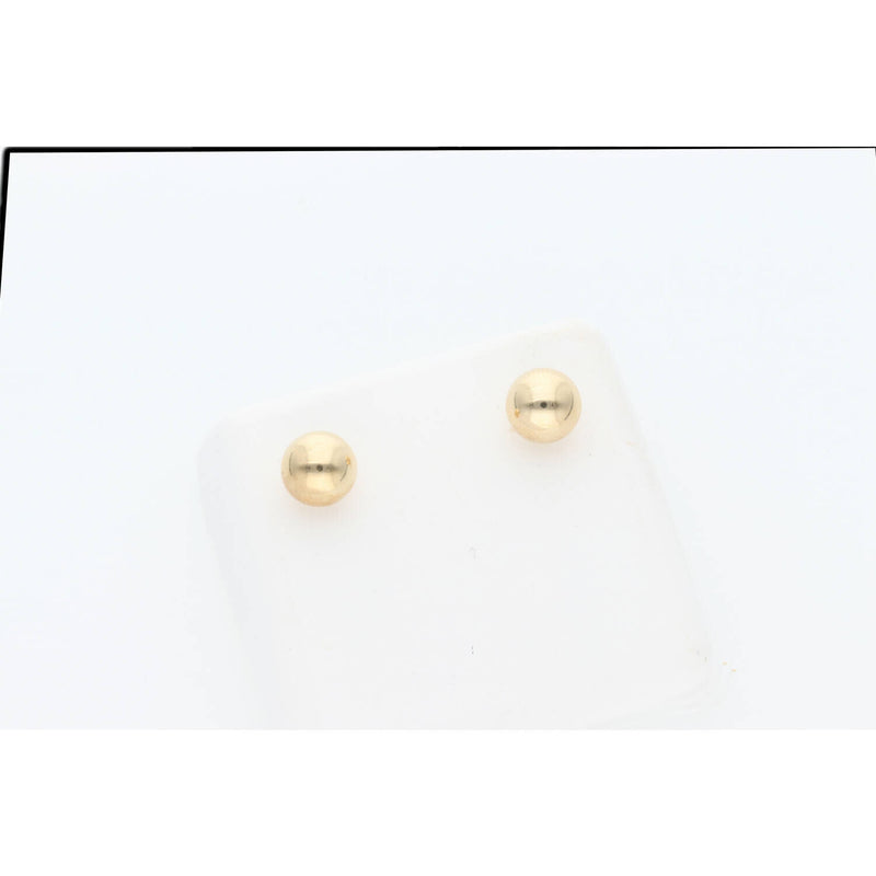 14 Karat Gold Plain Ball Stud Earring 7mm