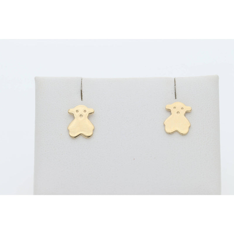 14 Karat Gold Teddy Bear Earrings W:2
