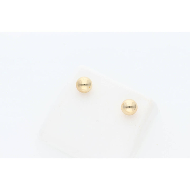 14 Karat Gold Plain Ball Stud Earring 7mm