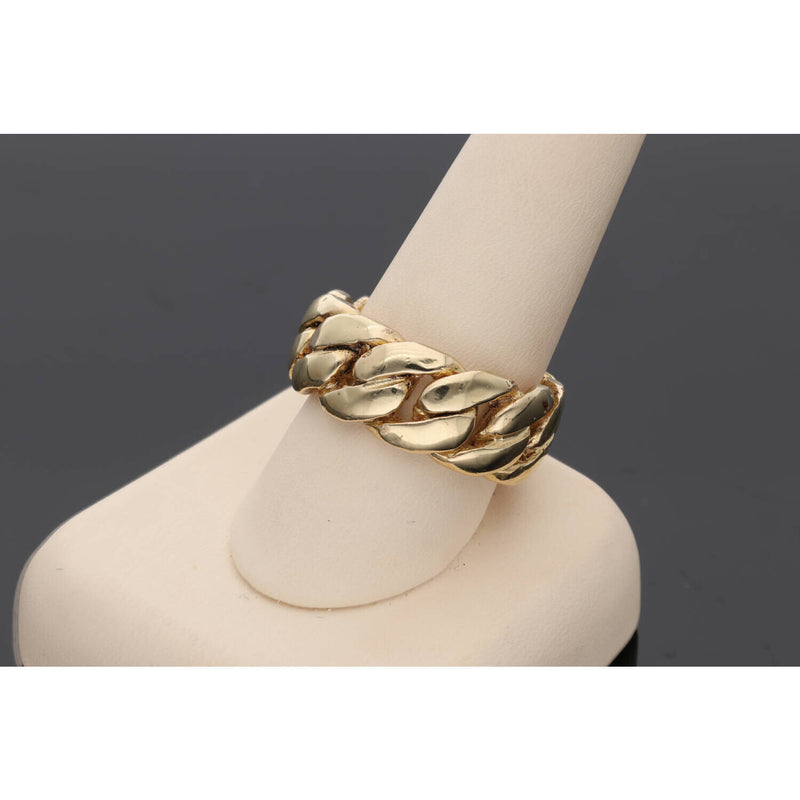10 Karat Solid Gold Cuban Link Ring