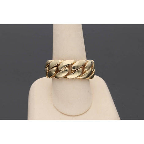 10 Karat Solid Gold Cuban Link Ring