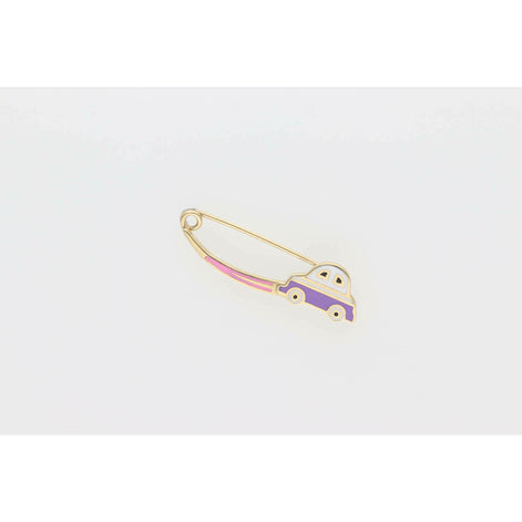 10 Karat Gold Purple Car Pin Charm W: 1.3