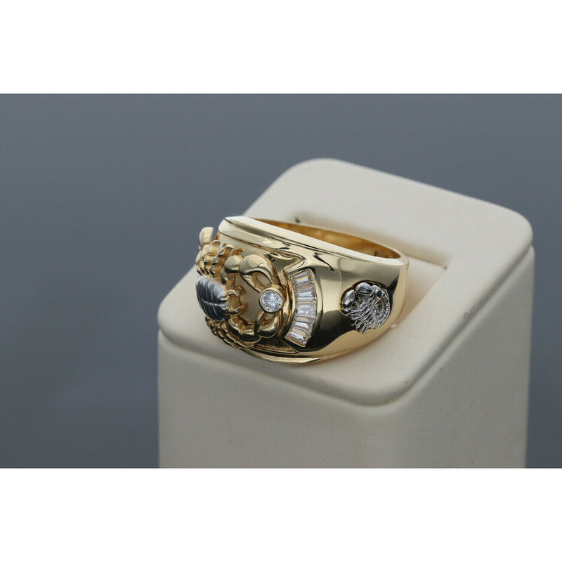 14 karat Gold and CZ Scorpion Ring