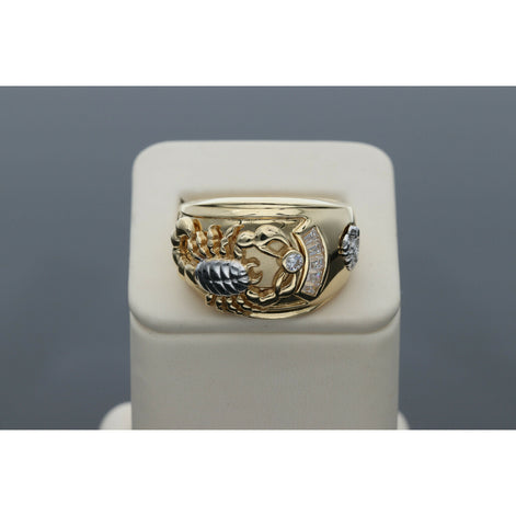 14 karat Gold and CZ Scorpion Ring