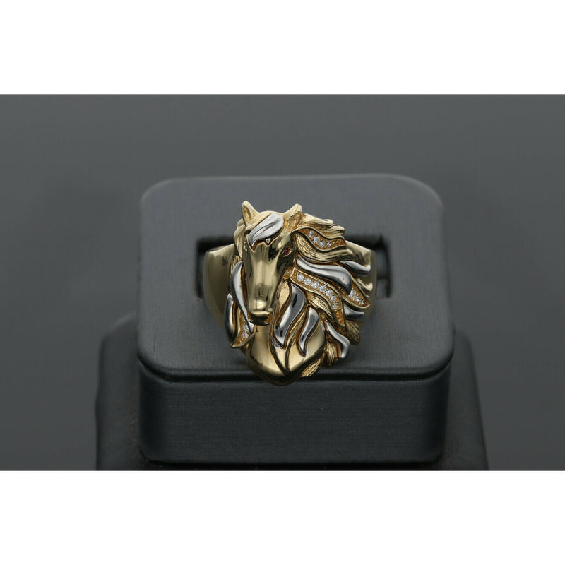 14 karat Gold Horse Two Tone Ring