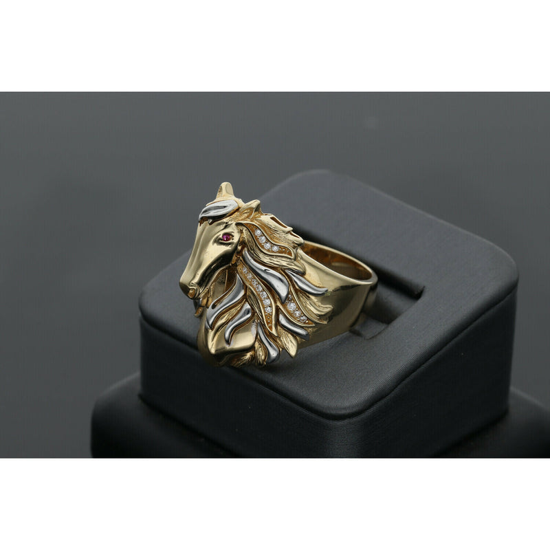 14 karat Gold Horse Two Tone Ring