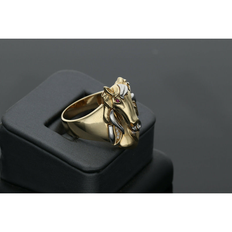 14 karat Gold Horse Two Tone Ring