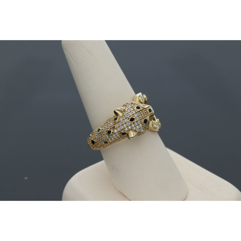 14 Karat Gold Panther Ring