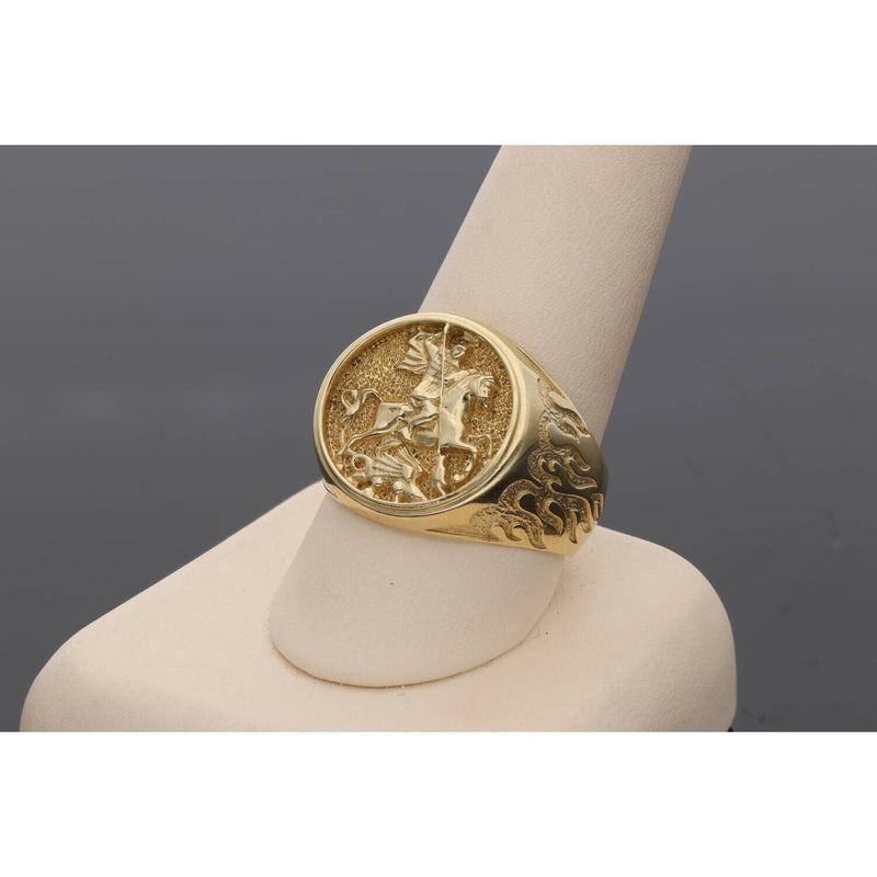 14 Karat Gold Saint Christopher Ring