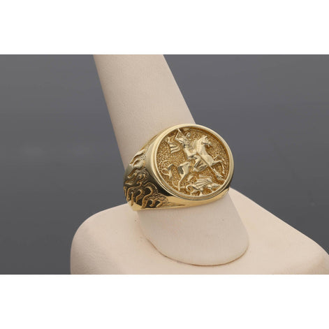 14 Karat Gold Saint Christopher Ring