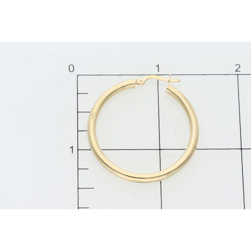 14 Karat Gold Ultra Fancy Hoop Earrings W:3.9