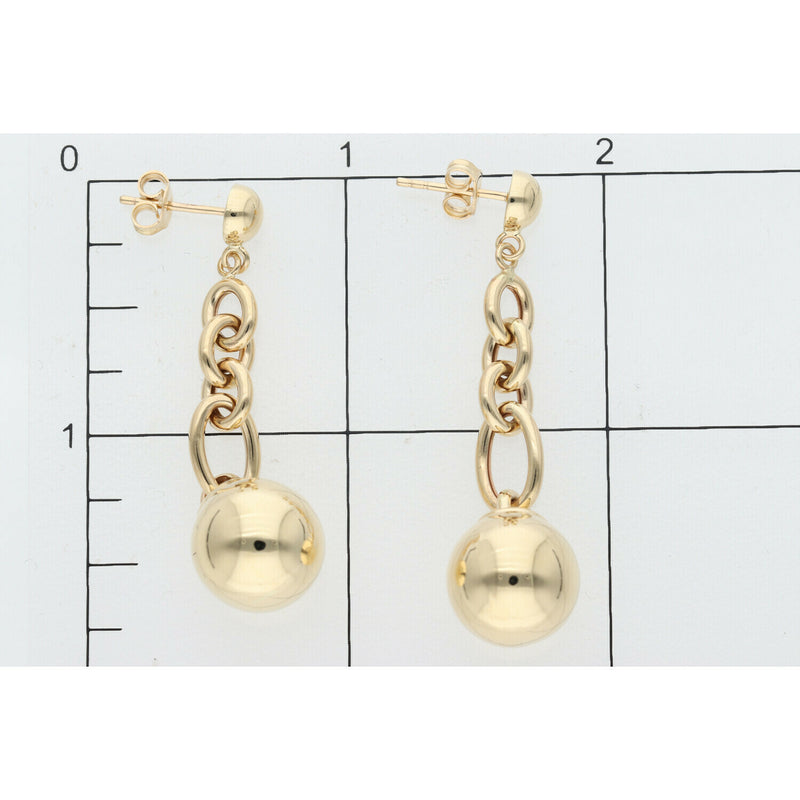 14 Karat Gold Rollo Ball Earrings W: 5.3