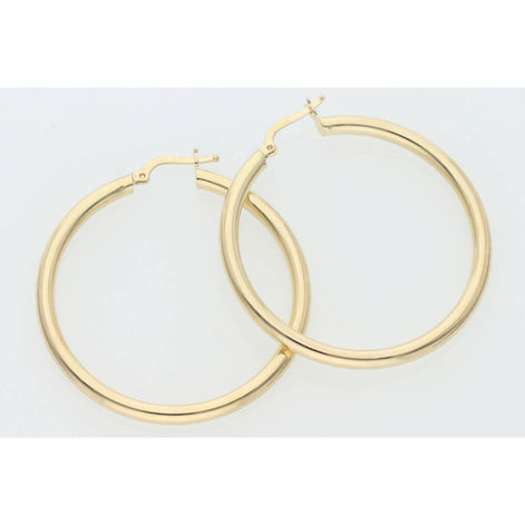 14 Karat Gold Ultra Fancy Hoop Earrings W:4.8