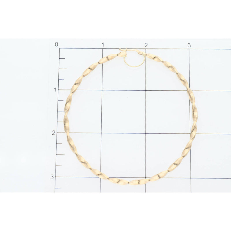 14 Karat Gold Twist Hoops Earring W:6
