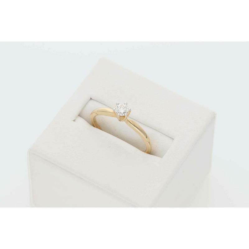 14K 1/4ctw Rnd Diamond Solitarie Ring