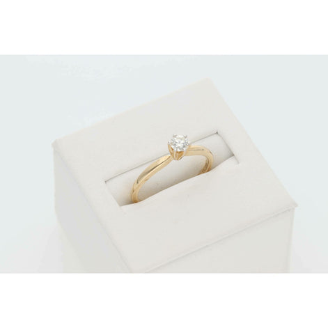 14K 1/4ctw Rnd Diamond Solitarie Ring