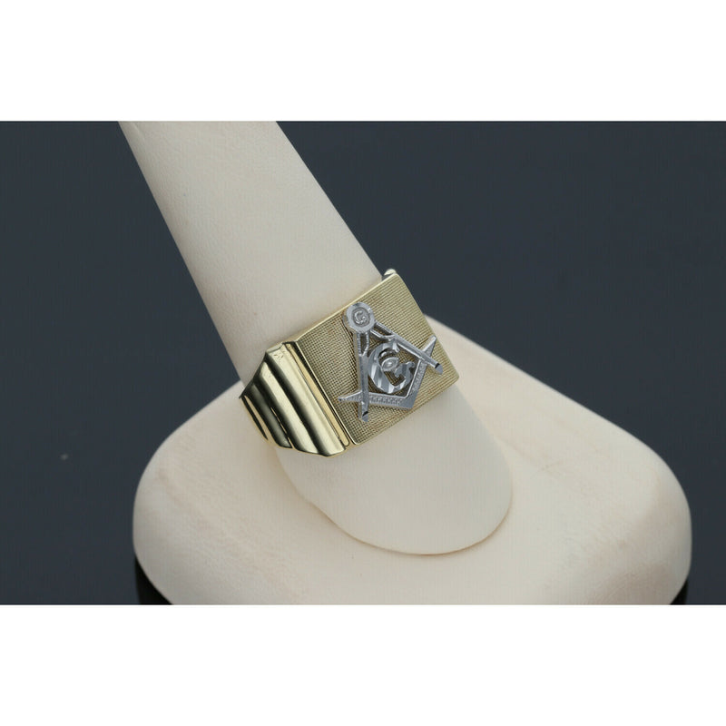 10 Karat Gold Mason Ring Two Tone