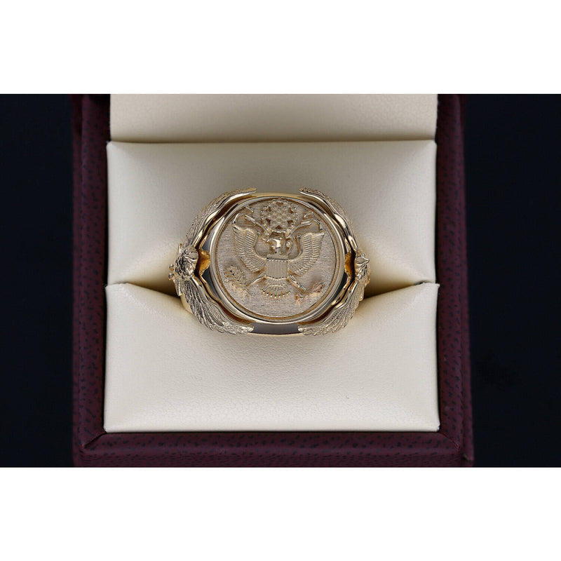 14 Karat Gold Shield Of United States Ring S:11 W:13