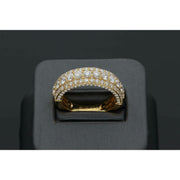 Dazzle in Luxury 14Karat Gold 3.25 Ctw Diamond Men's Band Gold Ring