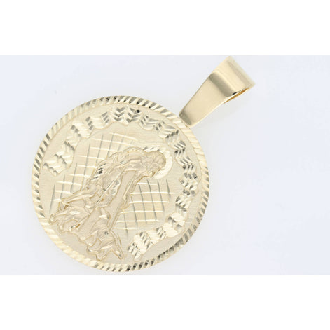 14k G St Lazaro Diam Cut Medal W:14.9