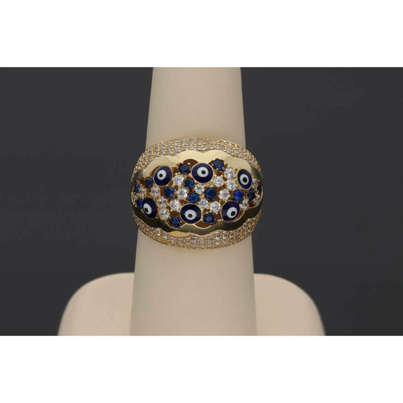 14 Karat Gold  Evil Eye Ring