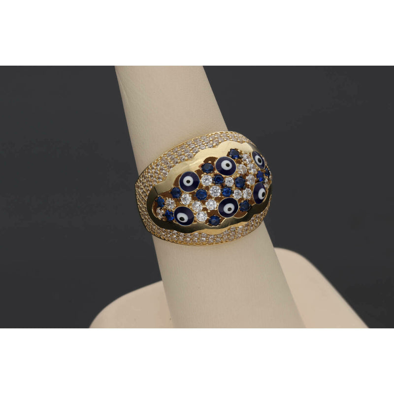 14 Karat Gold  Evil Eye Ring