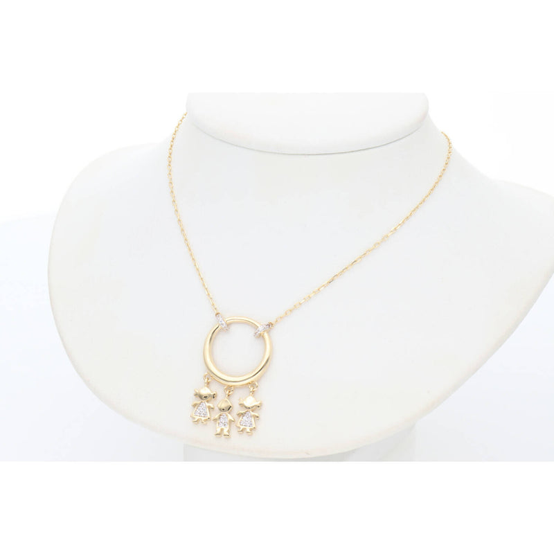 14 karat Gold  Rolo Necklace children charm