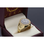 Gold Diamond Mens Ring 10 Karat 