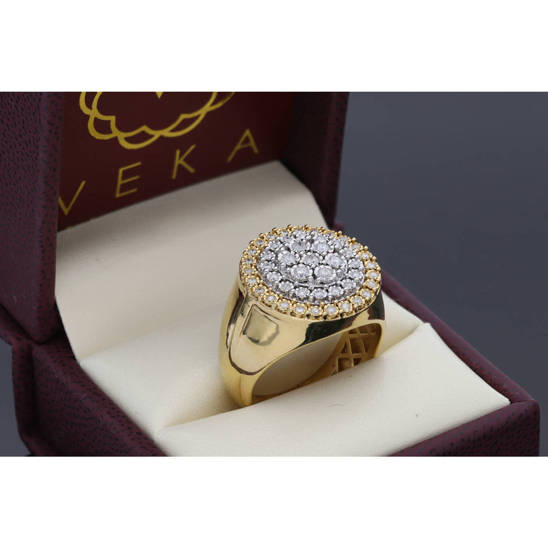 Gold Diamond Mens Ring 10 Karat 