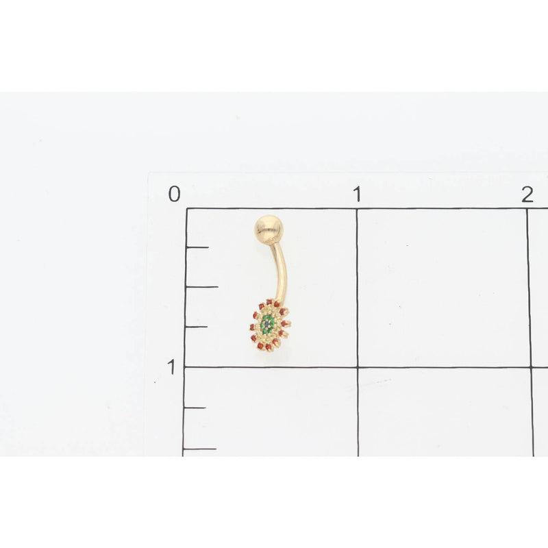 Almost 1 inch Belly ButtonBody Jewelry Piercing in Real 14 Karat Gold