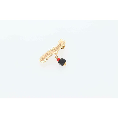 14K Gold Azabache Pin Charm - Traditional Protection Jewelry by Veka Jewelry
